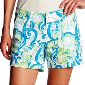 Lilly Pulitzer Callahan Shorts Size 4 Womens Crystal Coast Print  resort Green